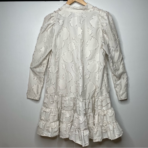 H&M off white ruffle skirt dress S - Picture 9 of 11